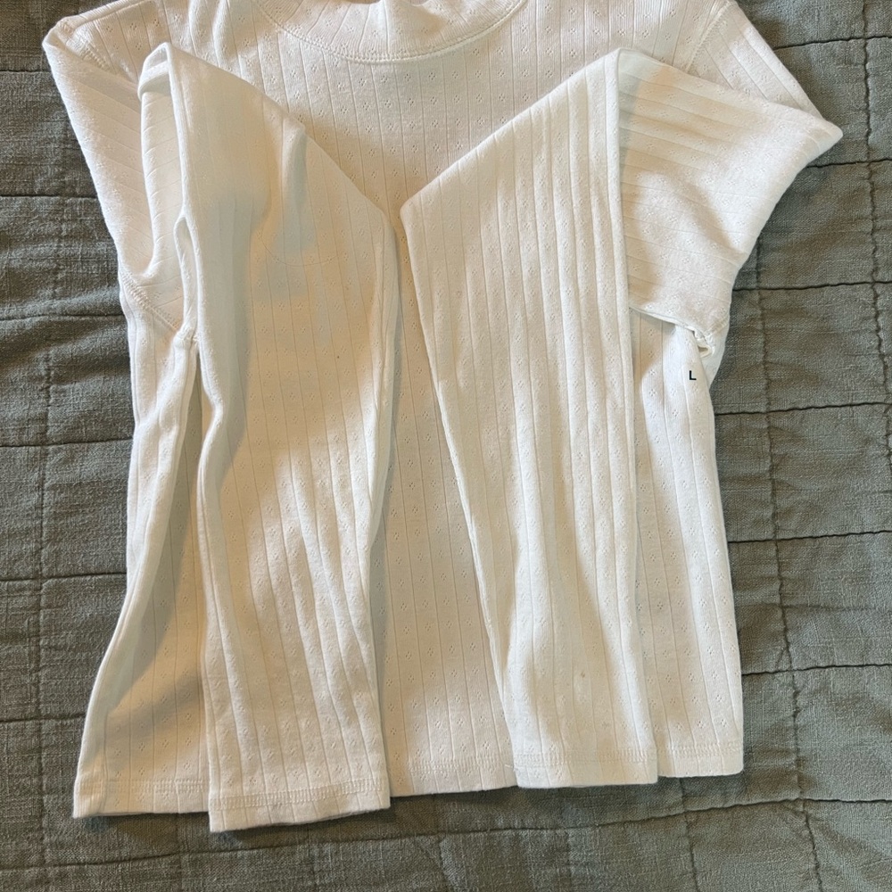 Cream Ribbed Women's Top - Picture 3 of 4